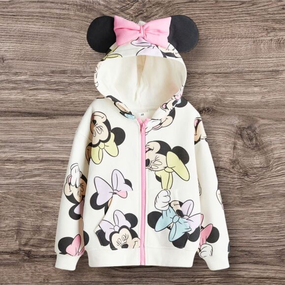 H&M Minnie Mouse Hooded Jacket - Multiple Sizes - Picture 1 of 4